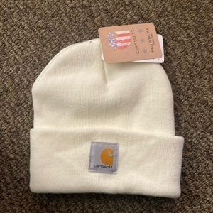 Carhartt white beanie